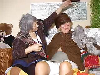 Two very old and saggy grannies and on their couch. These whores may be old but they are still lustful so without much talking the bitches take off their clothing and begin some bra buddies licking and pussy rubbing action. Look at the old whores, think they can handle a hard fuck?